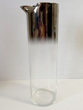 MCM Vintage 60's Barware 10.5" Dorothy Thorpe Silver Fade Cocktail Pitcher